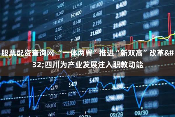 股票配资查询网 “一体两翼”推进“新双高”改革 四川为产业发展注入职教动能